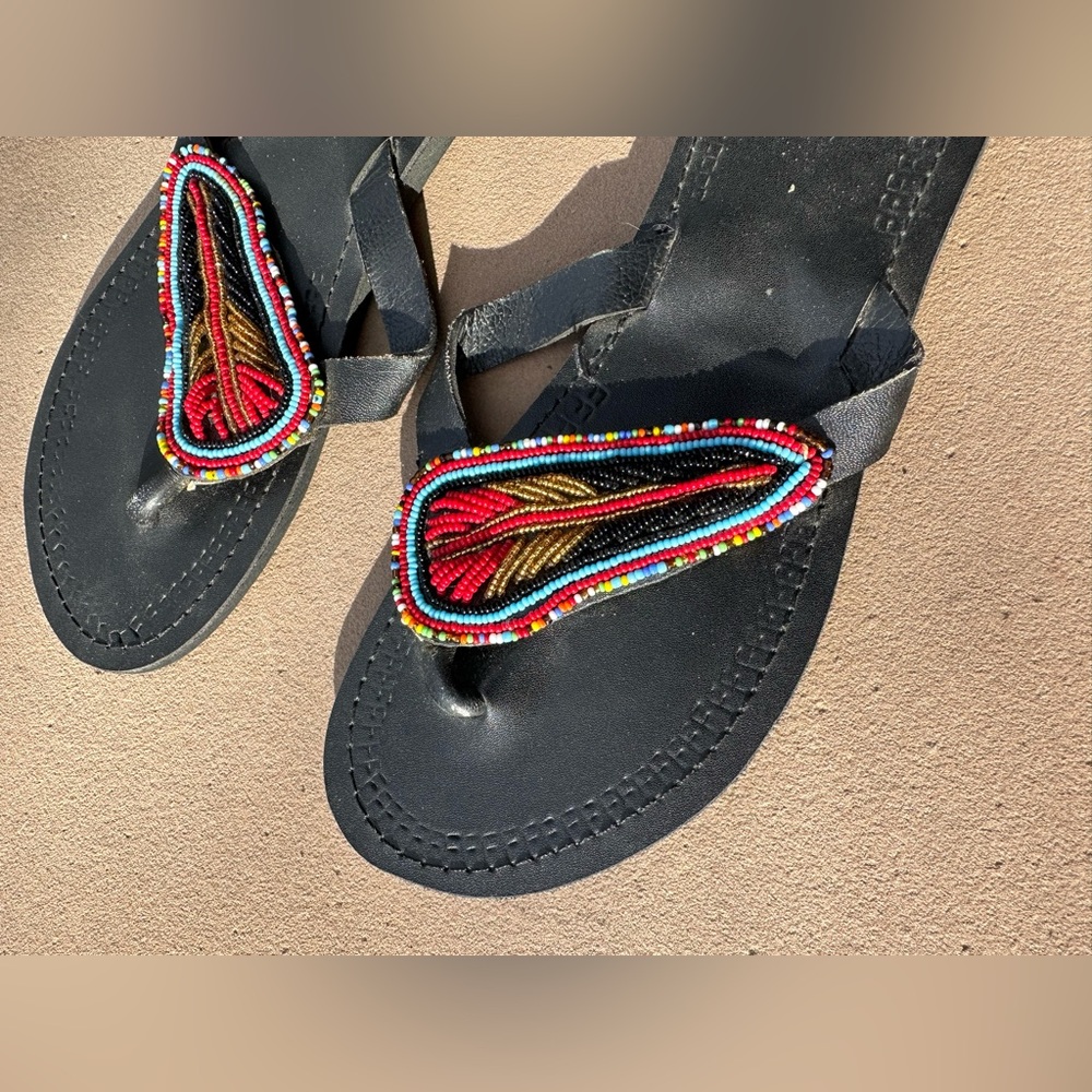 Beaded Kenyan sandals